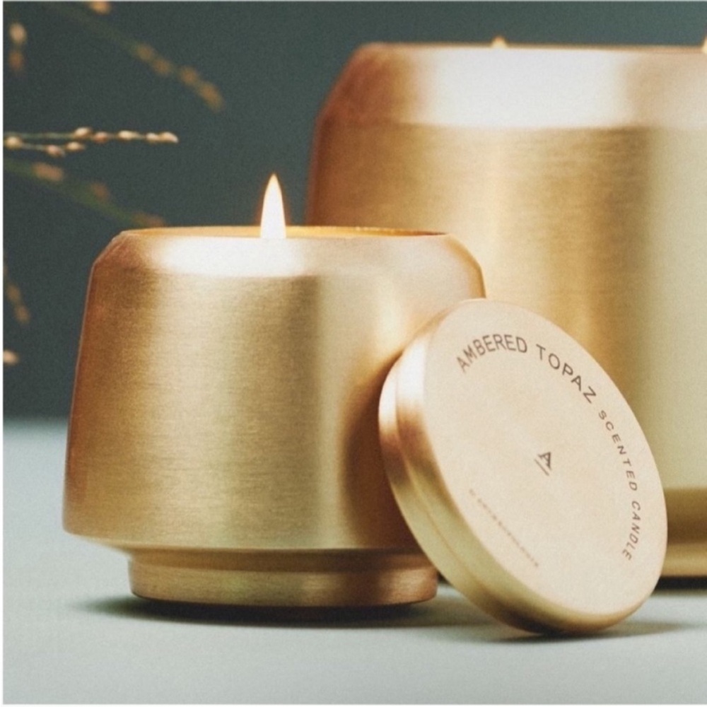 NWT Anthropologie The Gather Candle Ambered Topaz/ Small